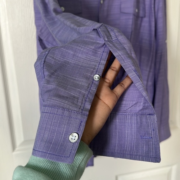 ALFANI Men’s Purple Regular Fit Button Down Long Sleeve Shirt Size XXL - Picture 7 of 10